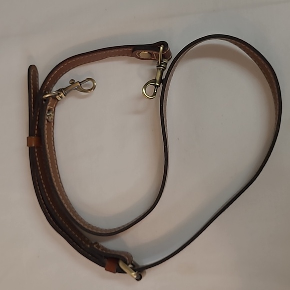 Patricia Nash Empoli Satchel with Crossbody Strap/ Brown Leather/ Metal Handles - Picture 15 of 16